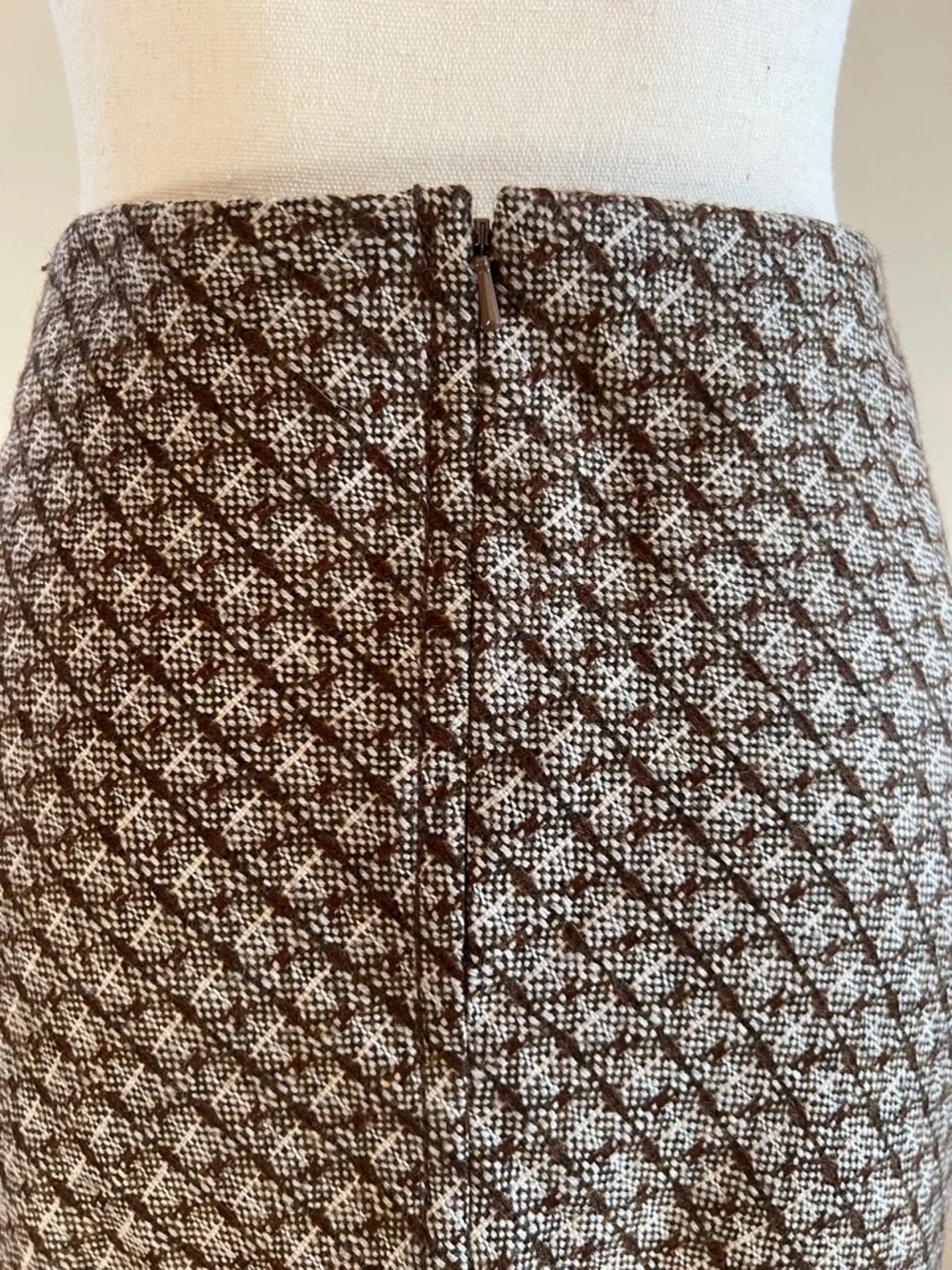 🐻🥔🐌📦DKNY Vintage Brown Patterned Skirt